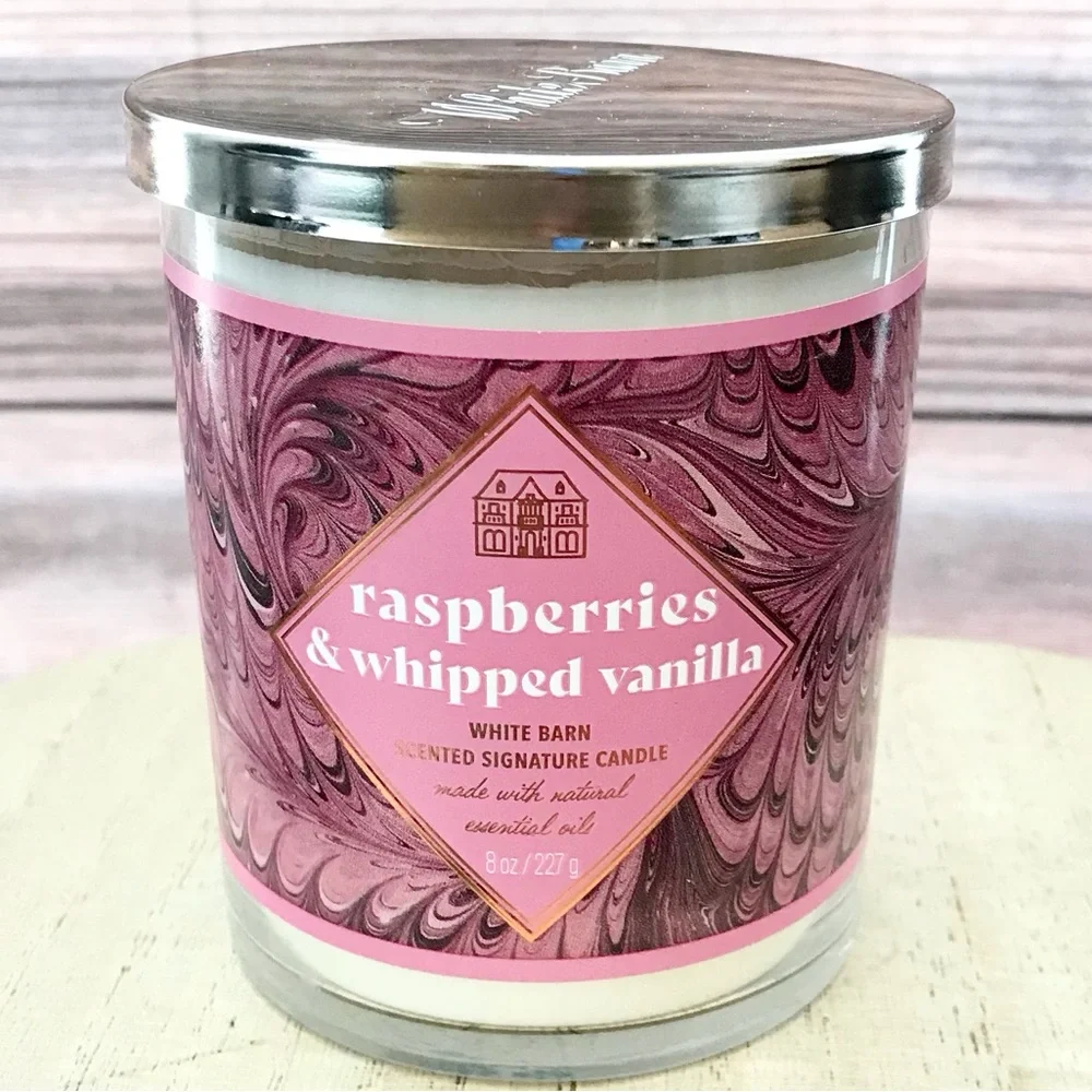 🆕35+hrs Raspberry and Whipped Vanilla Single Wick Candle - Picture 2 of 4